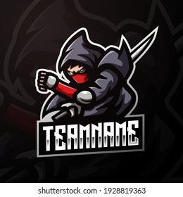 Ninja assassin mascot esport logo design