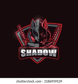 Diseño del logo de mascota de Ninja assassin para el apoyo