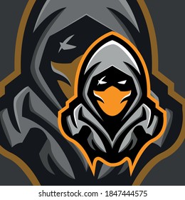 Ninja assassin mascot logo for  esport or gamer logo