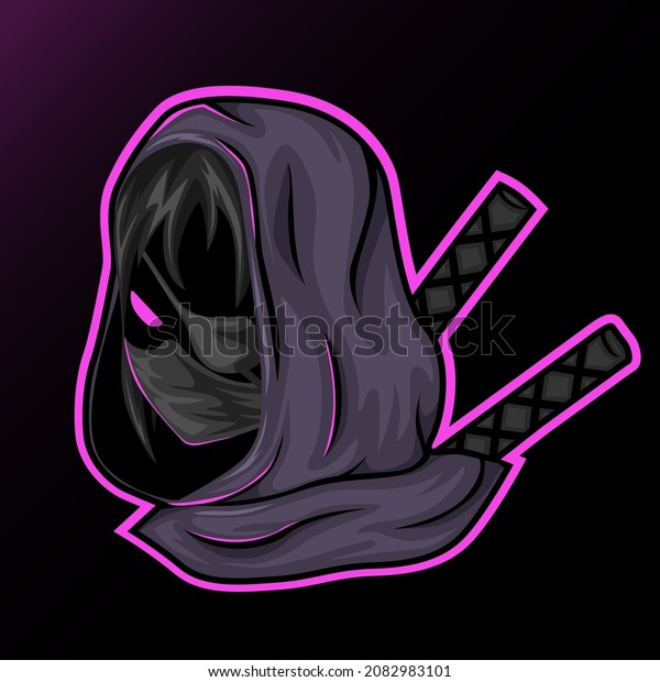 Ninja assassin mascot for sport and esport or\
gamer logo. E-Sport\
Mascot