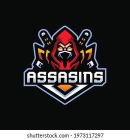 Ninja Assassins Mascot Logo, ninja Esport Logo