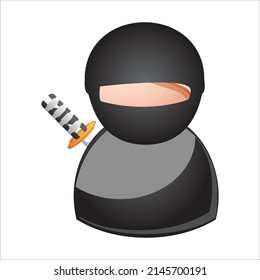 Ninja Avatar Isolated Vector Icon Which Stock Vector (Royalty Free ...