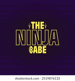 Ninja Babe Design for tshirt and apparel