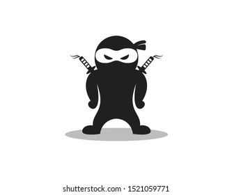 ninja black logo icon designs vector