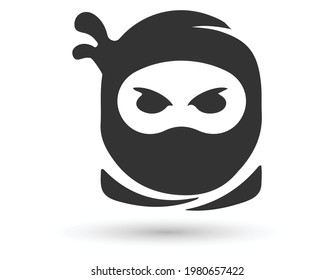 ninja black logo icon designs vector