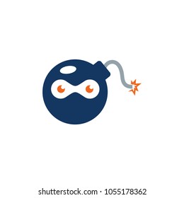 Ninja Bomb logo Icon Design