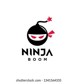 ninja boom logo design