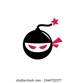 ninja boom logo design