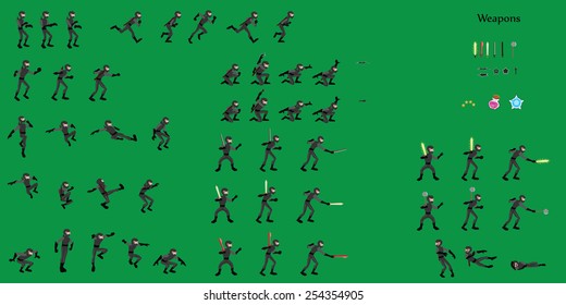 Pixel Art Ninja Stock Illustrations, Images & Vectors 