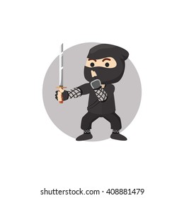 Ninja boy illustration