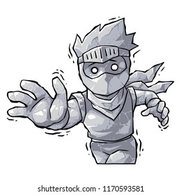 Ninja Boy Petrified Curse.
