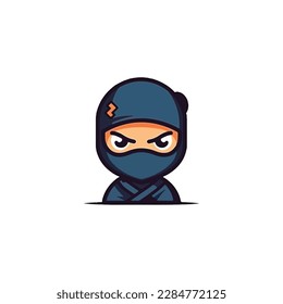 ninja boy simple modern logo