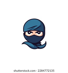 ninja boy simple modern logo