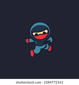 ninja boy simple modern logo
