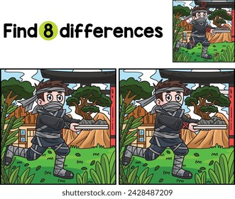 Ninja Carrying Bonsai Find The Differences