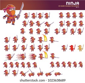 Ninja Cartoon Game Character Animation Sprite