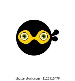 ninja cartoon icon vector sign