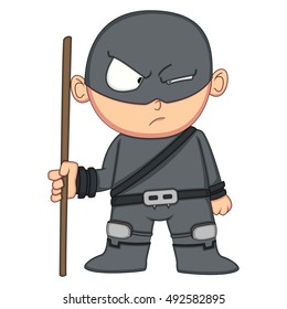 Ninja Cartoon Vector Illustration