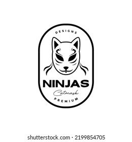 ninja catmask vintage badge logo