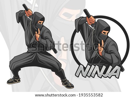 Ninja Character design for logo and illustration