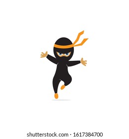 Ninja character vector design. Ninja Mascot vector.