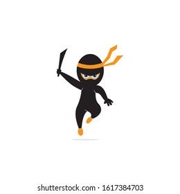 Ninja character vector design. Ninja Mascot vector.