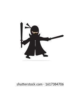Ninja character vector design. Ninja Mascot vector.