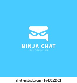 ninja chat logo vector, for your brand, company and others.