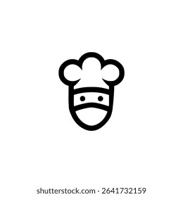 ninja chef restaurant meal food company logovector illustration template design