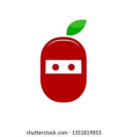 Ninja Cherry Fresh Fruit Symbol Design