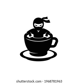 Ninja coffee logo for cafe, restaurant etc.