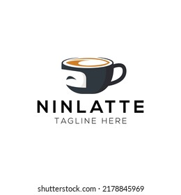 Design-Vorlage für Ninja- und Coffer-Cup-Logos mit Cartographie-Stil