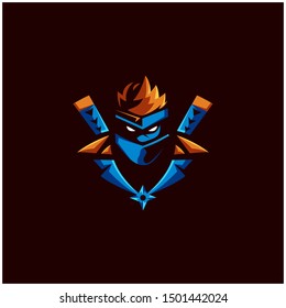ninja collections logo design vector 