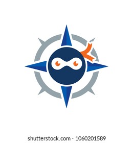 Ninja Compass Logo Icon Design
