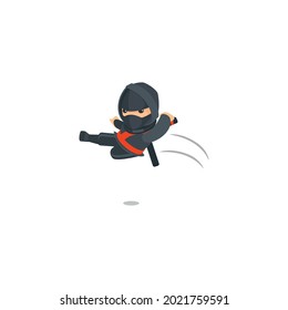 ninja cute chibi vector simple