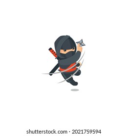 ninja cute chibi vector simple