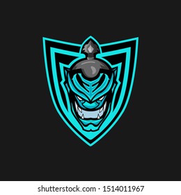 Ninja Cyborg Logo E-Sport Gaming Badge