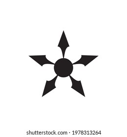 Ninja dart logo design vector template