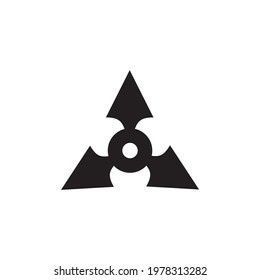 Ninja dart logo design vector template