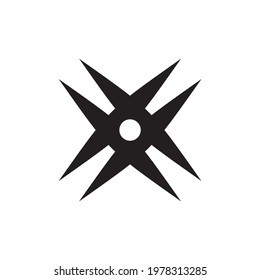 Ninja dart logo design vector template