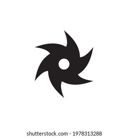 Ninja dart logo design vector template