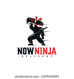 Ninja delivery logo inspiration, Logistic, service