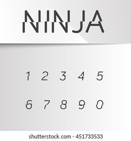 Ninja Divided Font, Vector