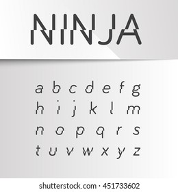 Ninja Divided Font, Vector