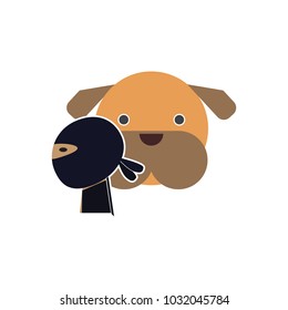 Ninja Dog Logo Icon Design