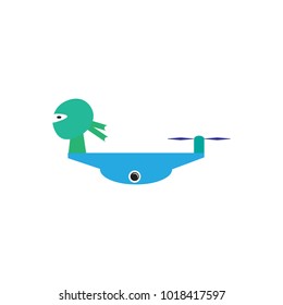 Ninja Drone Logo Icon Design
