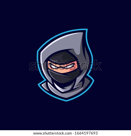 Ninja e sport team gaming logo design