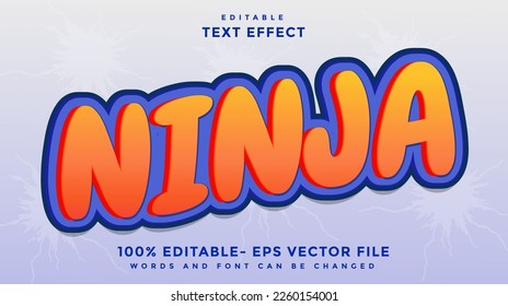 Ninja Editable Text Effect Design Template, Effect Saved In Graphic Style