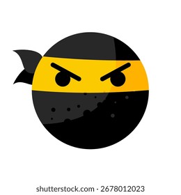 ninja emoji - ícone de vetor plano