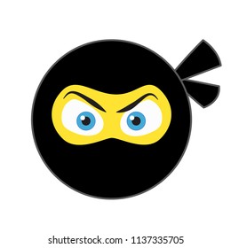 Ninja emoticon vector